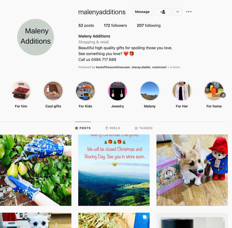 Maleny Additions Instagram profile account